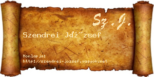 Szendrei József névjegykártya
