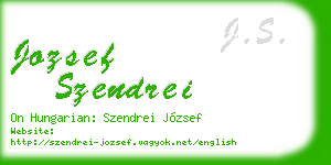 jozsef szendrei business card